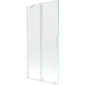 Mexen Velar badscherm 2-delige schuifdeur 95 x 150 , transparant, wit - 896-095-000-01-20