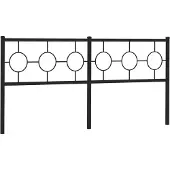 vidaXL Vervangend hoofdbord 180 cm metaal zwart
