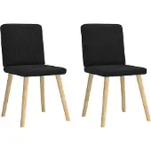 Syfax Eetkamerstoelen 2 st stof zwart