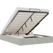 vidaXL Ottoman bedframe zonder matras 140x190 cm fluweel lichtgrijs