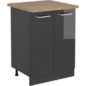 Vicco R-Line Keukenonderkast – 60 cm, WB Eik Antraciet Hoogglans
