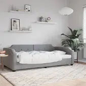 Prolenta Maison Exclusive - Dagbed, lichtgrijs, 90x190 cm, stof