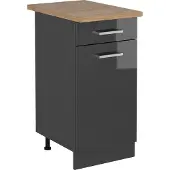 Vicco R-Line Keukenonderkast – 40 cm, WB Eik Antraciet Hoogglans