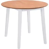 Syfax Eettafel inklapbaar rond MDF wit