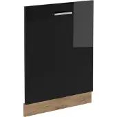 Vicco R-Line Vaatwasserfrontpaneel – 60 cm zonder werkblad Zwart hoogglans