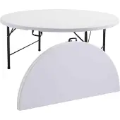 Oviala - Set van 10 inklapbare ronde tafels van 180 cm - REKKEM