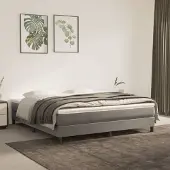 Syfax Pocketveringmatras medium 180x200x20 cm fluweel lichtgrijs