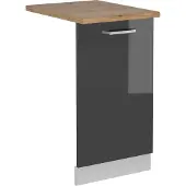 Vicco Vaatwasserfrontpaneel R-Line Antraciet Hoogglans 45 cm , WB Eik, Model 54974