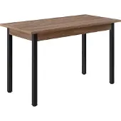 En.casa Eettafel Den Haag 120x60x75 cm walnootkleurig en zwart []