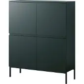 Selsey Dressoir Kate 4 deurs | Design spaanplaat groen 100x122x35 cm dressoirs | NADUVI