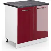 Vicco Fame-Line Wastafelkast – 80 cm, WB Antraciet Bordeauxrode hoogglans