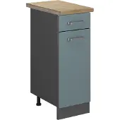 Vicco Keukenonderkast R-Line Blauw-grijs 30 cm , WB Eik, Model 46864