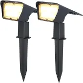 HOFTRONIC™ 2x Odessa LED Solar Tuinspot 3000K warm wit IP65 waterdicht