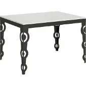 Itamoby Uittrekbare tafel 90x120/380 cm, Karamay Evolution, frame wit, esdoorn, antraciet