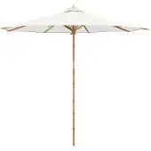 Syfax Tuinparasol Crème Wit Ø 270 x 260 cm Bamboe