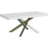 Itamoby Uittrekbare tafel 90x180/440 cm, Volantis, wit, esdoorn, frame van kwaliteit 4/A