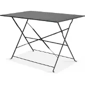 Oviala - Opvouwbare grijze stalen tuintafel - Rome
