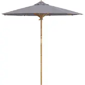 vidaXL Tuinparasol Ø 217 x 230 cm Bamboe Rond Donkergrijs