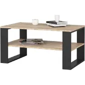 Akord Salontafel Koffietafel ALEX / Sonoma Eik - Zwart / 92x45x53 cm