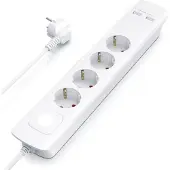 Bearware stekkerdoos, meerwegstekker, stekkerstrip, 3680W, 4-voudig