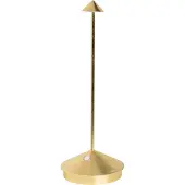 Zafferano - Pina Pro LED-tafellamp bladgoud oplaadbaar en dimbaar draadloos 2200-2700-3000K