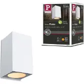 Paulmann LED-wandlamp buiten Flame, wit / opaal, metaal, LED wandlamp buiten
