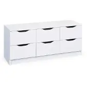 Ebuy24 Wung kommode 6 lades wit.