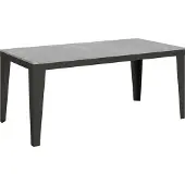 Itamoby Uittrekbare tafel, 90 x 180/284 cm, frame: Flame Evolution, kleur: cementgrijs