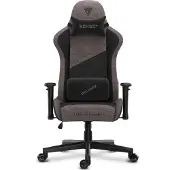 Sense7 Spellcaster Senshi - Gamestoel Stof - Ergonomisch - Belastbaar tot 150kg - 2D Armsteunen & Kussens - Zwart/Grijs