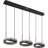 Globo Design hanglamp Della zwart 3-lichts