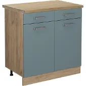 Vicco R-Line Keukenonderkast – 80 cm, WB Eik Blauw-grijs