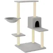 Syfax Kattenmeubel met sisal krabpalen 95 cm lichtgrijs