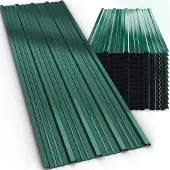 Gardebruk Trapezium Dakplaten 14 Stuks Groen Metaal 110x46cm