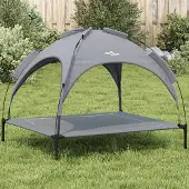 Prolenta Maison Exclusive - Hondenbed met dak, antraciet, Oxford-stof en staal