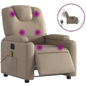 Sonstiges Massagestoel verstelbaar elektrisch kunstleer cappuccinokleurig