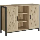 Leobert Dressoir - SONOMA - Industriële Stijl, Ideaal voor Slaapkamer, Woonkamer of Kantoor, Kleur: Eiken Sonoma en Zwart, 100 x 35 x 70 cm