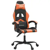 Syfax Gamestoel kunstleer zwart en oranje