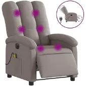 Sonstiges Massagestoel elektrisch verstelbaar stof taupe