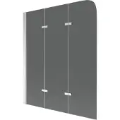 Mexen Felix badwand 3-delig 120 x 140 , grafiet, chroom - 890-120-003-01-40