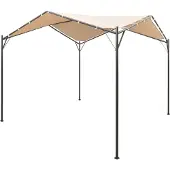 Prolenta Maison Exclusive - Paviljoen partytent, overkapping, 4x4 meter, staal, beige