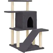 Syfax Kattenmeubel met sisal krabpalen 97 cm donkergrijs