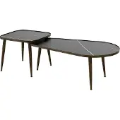 Vicco Manitoba Salontafel set – 105 x 64.5 cm 2 delen Zwart