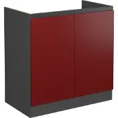 Vicco R-Line Wastafelkast – 80 cm J-vorm, zonder werkblad Rood