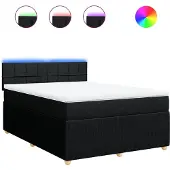 Syfax Boxspring met matras stof zwart 160x200 cm
