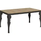 Itamoby Uitschuifbare tafel 90x160/420 cm, Paxon Evolution, eikenhout, naturel/anthraciet onderstel