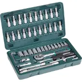 BRÜDER MANNESMANN M 2040 Dopsleutelset Metrisch 1/4 (6,3 mm) 46-delig