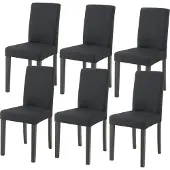 En.casa Eetkamerstoel set van 6 Hamburg eetkamerstoelen zwart []