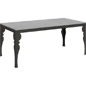 Itamoby Uittrekbare tafel, 90x180/284 cm, Paxon Evolution, cementkleur, antraciet frame