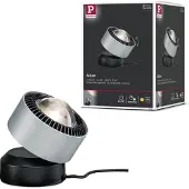 Paulmann LED-tafellamp Aldan, dimbaar, zwart, Woon-/ Eetkamer, Aluminium, Modern, LED tafellamp
