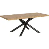 Itamoby Uittrekbare tafel, 90x180/230 cm, poten van antracietkleurige, geschuurde eik (Vindral)